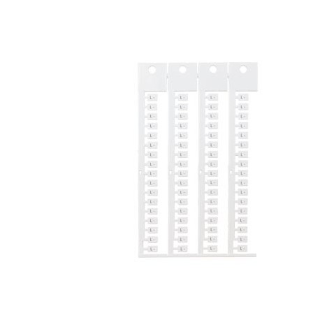 8WA8347-2AG - 8WA8347-2AG SIEMENS inscription label, front, with L-, horizontal, terminal width: 5 mm, H: 7 mm, white