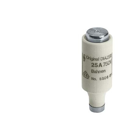 5SD610 - 5SD610 SIEMENS DIAZED fuse link 750 V DC rail system protection Quick-response characteristic size DIII, E33..