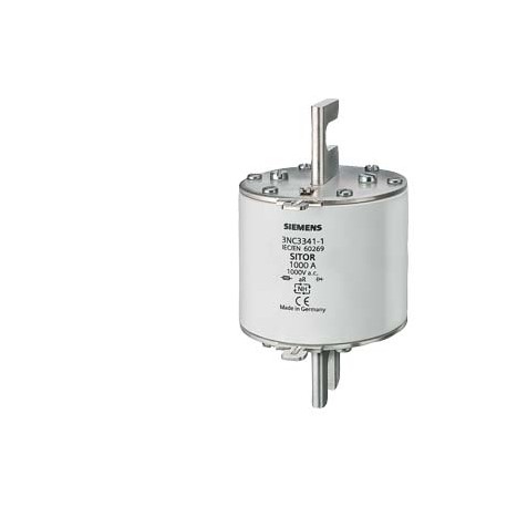 3NC3341-1U - 3NC3341-1U SIEMENS SITOR fuse link, with slotted blade contacts, NH3, In: 1000 A, aR, Un AC: 1000 V, Un DC: ..