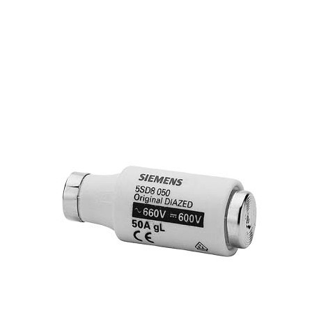 5SD8050 - 5SD8050 SIEMENS DIAZED fuse link 690 V for cable and line protection Operating class gG Size DIII, E33, 50 A