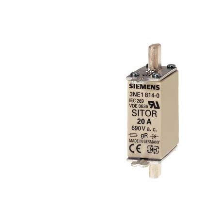 3NE1803-0 - 3NE1803-0 SIEMENS SITOR fuse link, with blade contacts, NH000, In: 35 A, gS, Un AC: 690 V, Un DC: 250 V, fro..