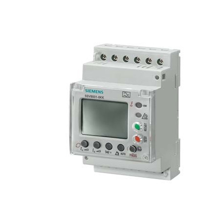 5SV8001-6KK - 5SV8001-6KK SIEMENS Differential current monitoring device Digital, Type A IDN 0.03 A 30 A 0.02 10 sec. (INS..