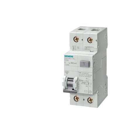 5SU1353-1KL32 - 5SU1353-1KL32 SIEMENS RCBO, 4.5 kA, 1P+N, Type AC, 30 mA, C-Char, In: 32 A, Un AC: 230 V, N left