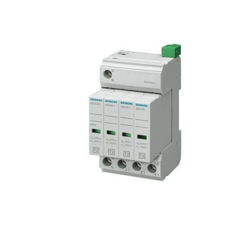 5SD7424-1 - 5SD7424-1 SIEMENS Surge arrester Type 2 Requirement class C, UC 350V Pluggable protective modules 4-pole, 3+..