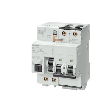 5SU1323-1BB32 - 5SU1323-1BB32 SIEMENS RCBO, 4.5 kA, 2P, Type AC, 30 mA, C-Char, In: 32 A, Un AC: 400 V, residential line
