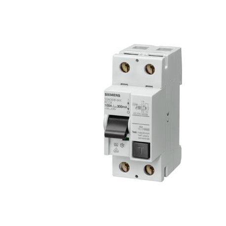 5SM3418-6KK - 5SM3418-6KK SIEMENS Residual current operated circuit breaker, 2-pole, type A, In: 100 A, 100 mA, Un AC: 230..