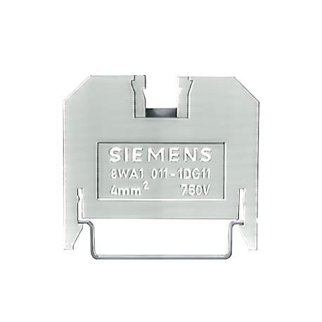 8WA1011-1BG24 - 8WA1011-1BG24 SIEMENS Through-type terminal thermoplast Screw terminal on both sides Single terminal, black,..