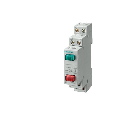 5TE4840 - 5TE4840 SIEMENS button, 1 NO+1 NO 20 A 2 keys red green, lamps 230 V