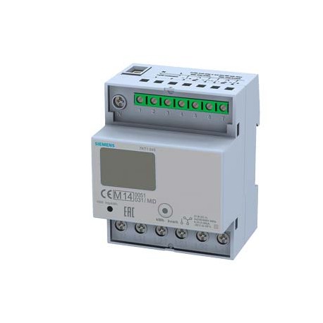 7KT1545 - 7KT1545 SIEMENS E counter with LC display, 3-phase, 80 A, 2xS0, 2 tariffs, Direct connection calibrated acco..
