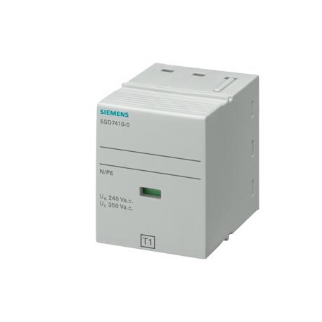5SD7418-0 - 5SD7418-0 SIEMENS Plug-in part type 1 N-PE Requirement class B, UC 350V 1-pole for combi-arrester 5SD744... ..
