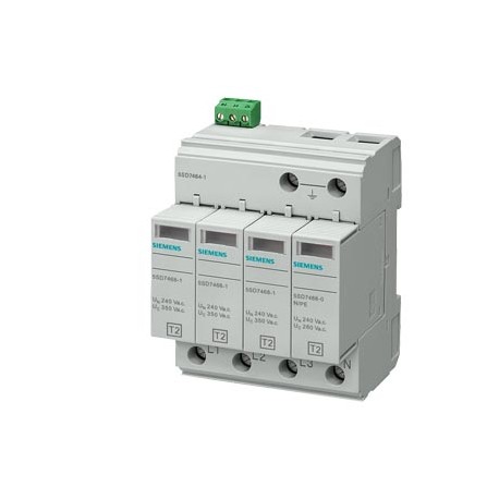 5SD7464-1 - 5SD7464-1 SIEMENS Surge arrester Type 2 Requirement class C, UC 350V Pluggable protective modules 4-pole, 3+..