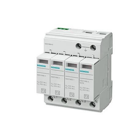 5SD7464-0 - 5SD7464-0 SIEMENS Surge arrester Type 2 Requirement class C, UC 350V Pluggable protective modules 4-pole, 3+..