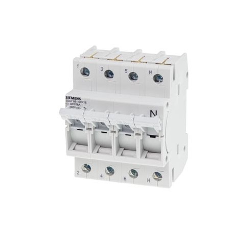 5SG7661-0KK16 - 5SG7661-0KK16 SIEMENS MINIZED, fuse switch disconnector, D01, 4-pole, 3P+N, In: 16 A, Un AC: 400 V