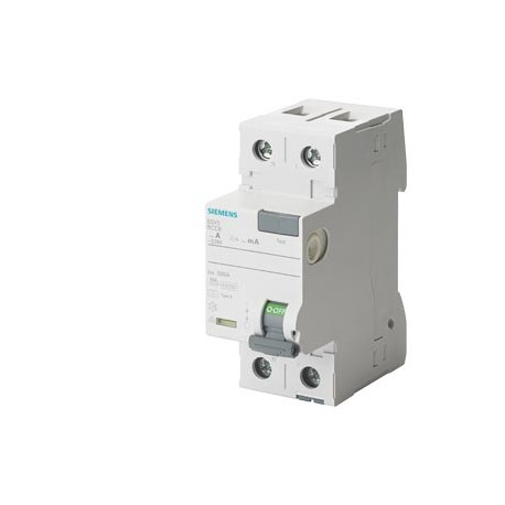 5SV3417-6KL - 5SV3417-6KL SIEMENS Residual current operated circuit breaker, 2-pole, type A, In: 80 A, 100 mA, Un AC: 230 ..