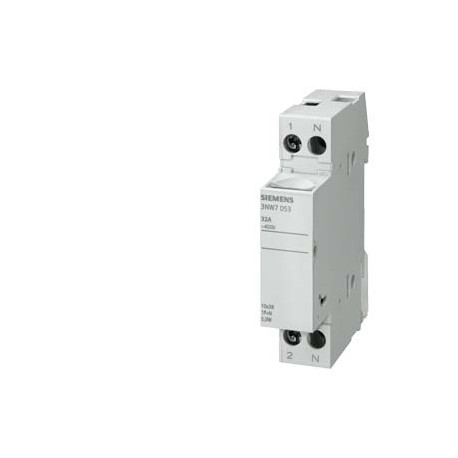 3NW7353 - 3NW7353 SIEMENS SENTRON, cylindrical fuse holder, 8x32 mm, 1P+N, In: 20 A, Un AC: 400 V