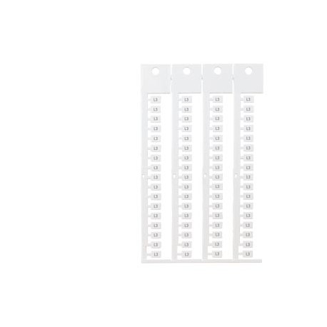 8WA8347-2AE - 8WA8347-2AE SIEMENS inscription label, front, with L3, horizontal, terminal width: 5 mm, H: 7 mm, white
