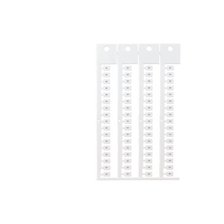 8WA8348-0AF - 8WA8348-0AF SIEMENS inscription label, front, with 6, vertical, terminal width: 5 mm, H: 7 mm, white
