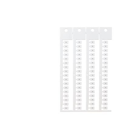 8WA8348-0AD - 8WA8348-0AD SIEMENS inscription label, front, with 4, vertical, terminal width: 5 mm, H: 7 mm, white