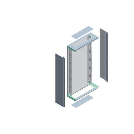 8GK2100-4KS23 - 8GK2100-4KS23 SIEMENS ALPHA 630 UNIVERSAL, wall-mounted cabinet, Flat Pack, IP43, Protection class 1, H: 120..