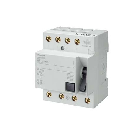 5SM3648-6 - 5SM3648-6 SIEMENS Residual current operated circuit breaker, 4-pole, type A, In: 100 A, 300 mA, Un AC: 400 V