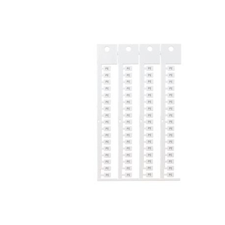 8WA8347-2AH - 8WA8347-2AH SIEMENS inscription label, front, with PE, horizontal, terminal width: 5 mm, H: 7 mm, white