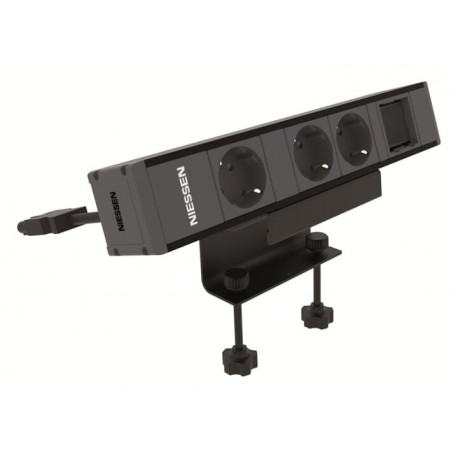 2CLA243300T1101 - 2CLA243300T1101 T2433 BL NIESSEN Conx.Superfic.Table 3BEBL+1Huec Lat.CR BL