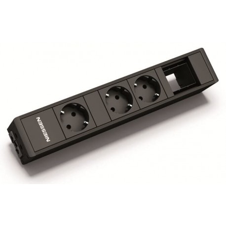 2CLA242300T1101 - 2CLA242300T1101 T2423 BL NIESSEN Conex. Superficie 3BEBL+1Hueco CR BL