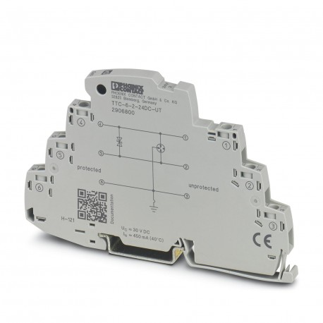 TTC-6-2-24DC-UT - TTC-6-2-24DC-UT 2906800 PHOENIX CONTACT Surge protection for resistance-dependent measuring signals.