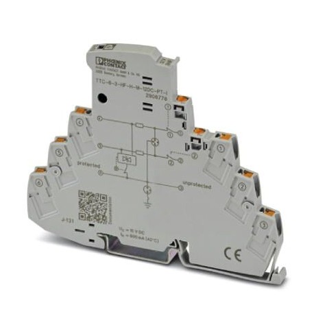 TTC-6-3-HF-F-M-12DC-PT-I - TTC-6-3-HF-F-M-12DC-PT-I 2906778 PHOENIX CONTACT Surge protection with integrated status indicator and knife..