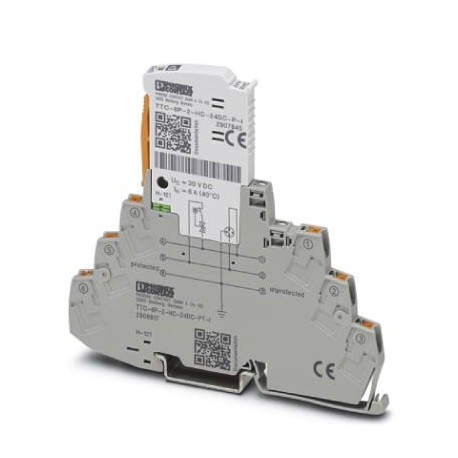 TTC-6P-2-HC-24DC-PT-I - TTC-6P-2-HC-24DC-PT-I 2906817 PHOENIX CONTACT Surge protection, consisting of protective plug and base eleme..