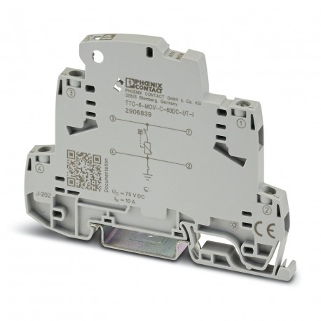 TTC-6-MOV-C-60DC-UT-I - TTC-6-MOV-C-60DC-UT-I 2906839 PHOENIX CONTACT Medium surge protection with integrated status indicator for a..