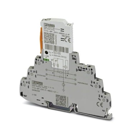 TTC-6P-2X1-F-48DC-UT-I - TTC-6P-2X1-F-48DC-UT-I 2908208 PHOENIX CONTACT Surge protection, consisting of protective plug and base elem..