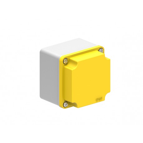 LPZM1E5 - LPZM1E5 LOVATO METAL ENCLOSURE, 80X80X73MM, YELLOW COVER