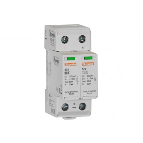 SG22PA300 - SG22PA300 LOVATO SURGE PROTECTION DEVICE TYPE 2 WITH PLUG-IN CARTRIDGE, RATED DISCHARGE CURRENT IN (8/20MS) ..
