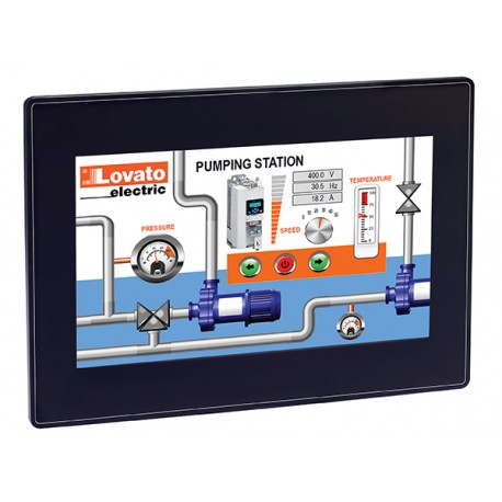 LRHA10 - LRHA10 LOVATO HMI DISPLAY 10.1” TFT LCD 64K COLORS TOUCH-SCREEN, SUPPLY 24VDC, PORTS ETHERNET, RS232/RS485/R..