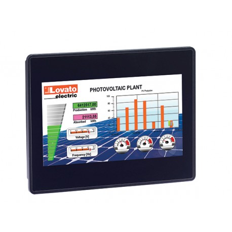 LRHA07 - LRHA07 LOVATO HMI DISPLAY 7” TFT LCD 64K COLORS TOUCH-SCREEN, SUPPLY 24VDC, PORTS ETHERNET, RS232/RS485/RS42..
