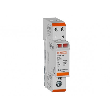SG2C2PA320 - SG2C2PA320 LOVATO SURGE PROTECTION DEVICE TYPE 2 WITH PLUG-IN CARTRIDGE, RATED DISCHARGE CURRENT IN (8/20MS)..