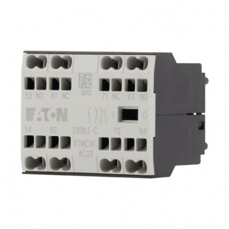 22DILE-C - 22DILE-C 230260 Y7-230260 EATON ELECTRIC Auxiliary contact, 2N/O+2N/C, surface mounting, spring clamp connec..