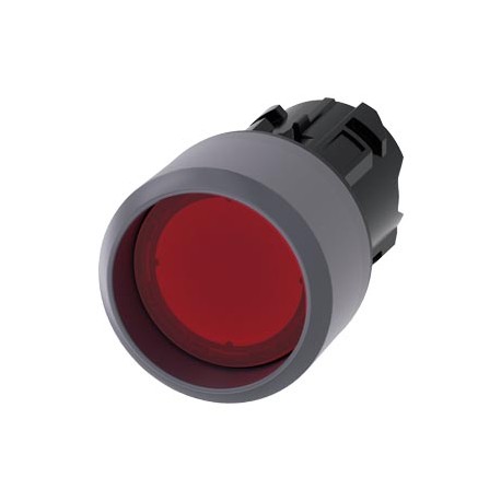3SU1031-0CB20-0AA0 - 3SU1031-0CB20-0AA0 SIEMENS Illuminated pushbutton, 22 mm, round, plastic with metal front ring, red, Front r..