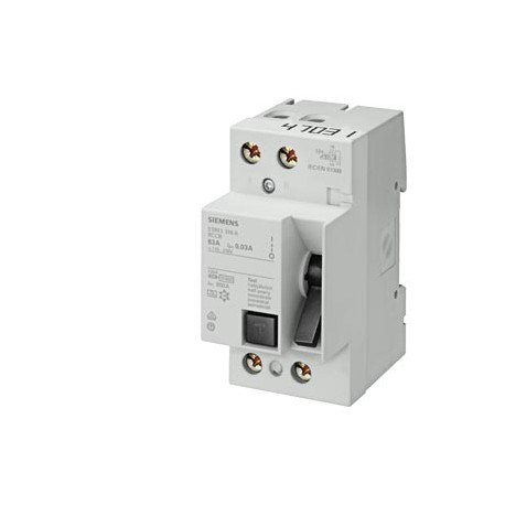 5SM3618-0KK - 5SM3618-0KK SIEMENS Residual current operated circuit breaker, 2-pole, type AC, In: 100 A, 300 mA, Un AC: 23..