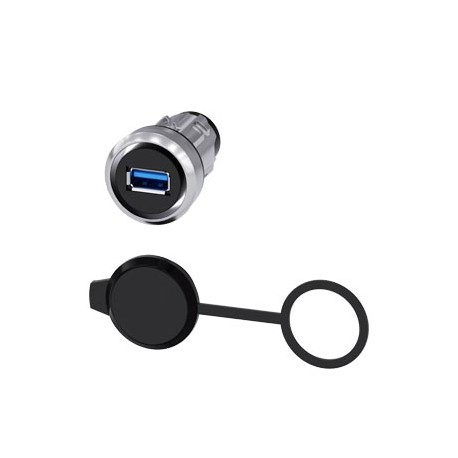 3SU1950-0GA80-0AA0 - 3SU1950-0GA80-0AA0 SIEMENS USB port, 22 mm, metal shiny, silver