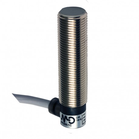AM1/CN-1C - AM1/CN-1C MICRO DETECTORS Inductive sensor M12 shielded NC/NPN cable 2m 90°