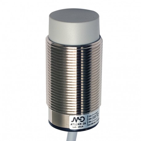 AT1/AN-2A - AT1/AN-2A MICRO DETECTORS Inductive sensor M30 unshielded NO/NPN cable 2m axial