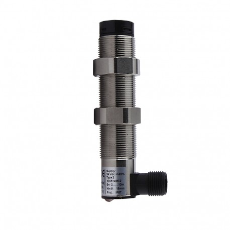 SH2/E-0KIC - SH2/E-0KIC MICRO DETECTORS Safety sensor Emitter M18 11m plastic axial plug M12 90° I/O IEC61131-2 f 123 kHz