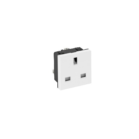 STD-BS0 RW1 - STD-BS0 RW1 6120722 OBO BETTERMANN Socket 0°, British Standard, single, white