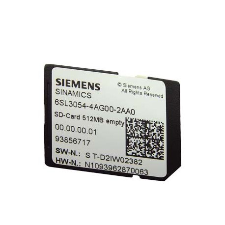 6SL3054-7TF00-2BA0 - 6SL3054-7TF00-2BA0 SIEMENS SINAMICS G120 SD card 512 MB incl. licensing (Certificate of License) V4.7 SP10 H..