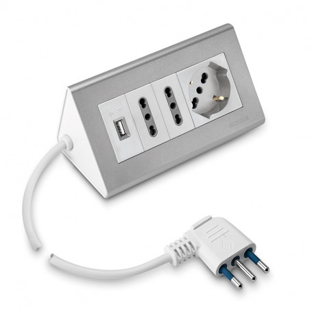 160.5015 - 160.5015 SCAME MULTISOCKET FOR DESK WHITE