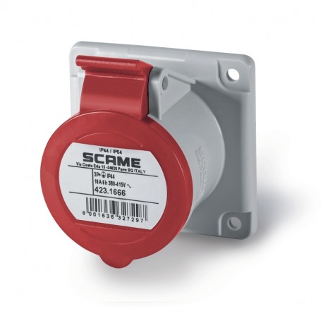 423.1666 - 423.1666 SCAME FLUSH MOUNTING SOCKET IP44 3P+E 16A 6h