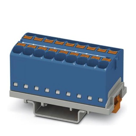 PTFIX 18X4-NS35 BU - PTFIX 18X4-NS35 BU 3273572 PHOENIX CONTACT Distribution block