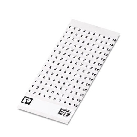 SK3,5/2,8:FORTL.ZAHLEN 11-20 - SK 3,5/2,8:FORTL.ZAHLEN 11-20 0804073:0011 PHOENIX CONTACT Marker for terminal blocks, white, printed horizo..